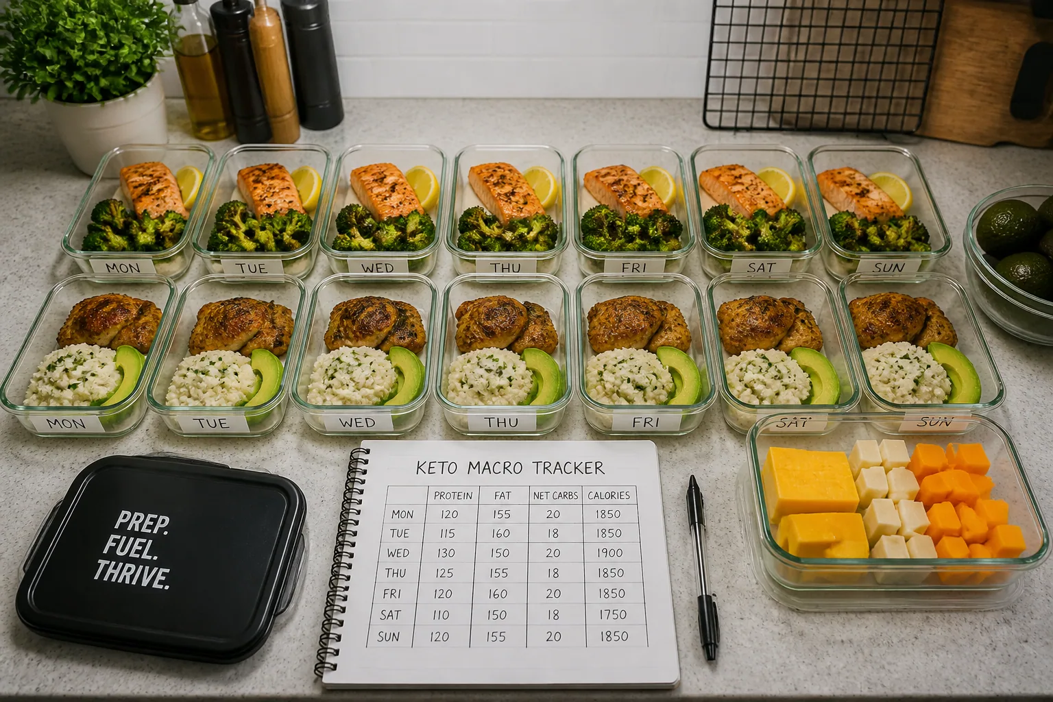 Optimal Keto Meal Prep: How to Plan, Prep, and Preserve Quality for a Full Week